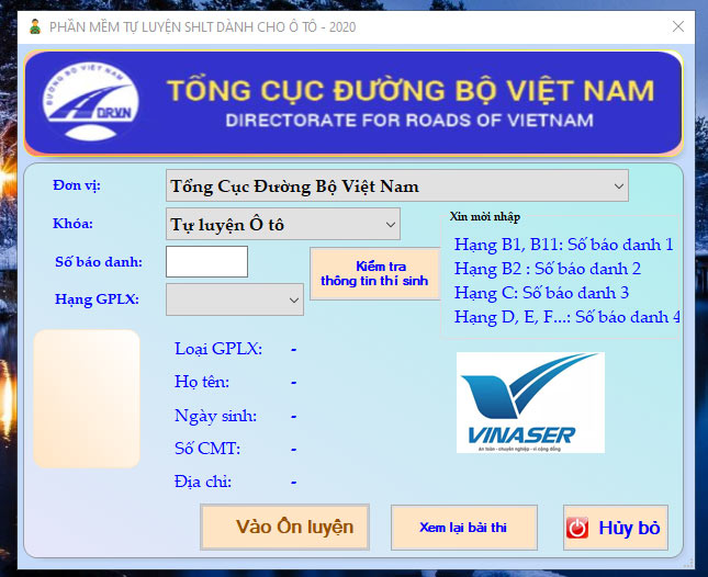 Đề thi thử bằng C: Chú thích các mục chưa rõ nghĩa trong bộ đề thi hạng C online