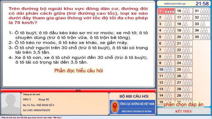 Đề thi thử bằng C: Chú thích các mục chưa rõ nghĩa trong bộ đề thi hạng C online